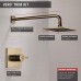 Delta Vero 14 Series Single-Function Shower Trim Kit with Single-Spray Touch Clean Rain Shower Head  Champagne Bronze T14253-CZ (Valve Not Included) - B0064TX5Z8